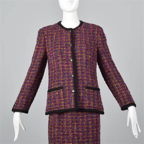 pink tweed skirt suit chanel.